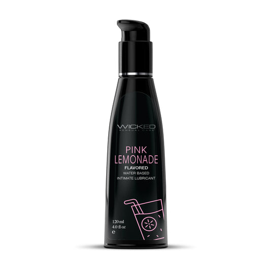 Wicked Aqua Pink Lemonade Flavored Lubricant 4 oz.